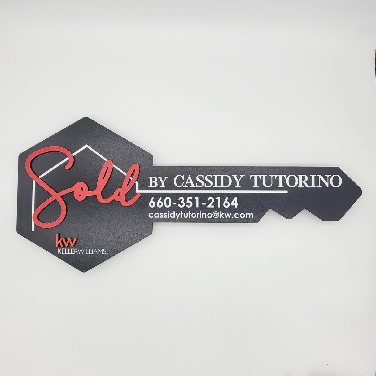 Hexagon Black Key Shaped with a House Line - Real Estate Store