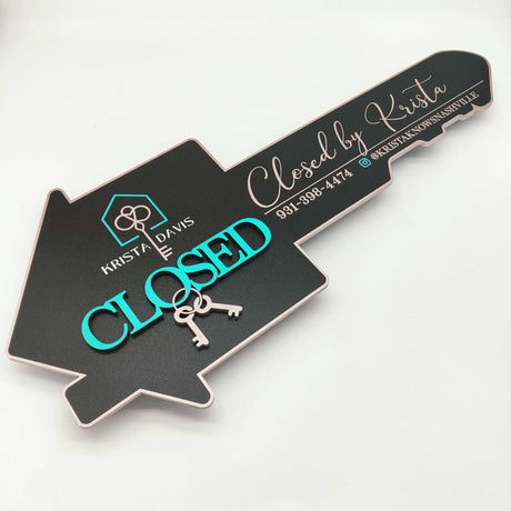 House Shaped Closing Sign - Real Estate Store