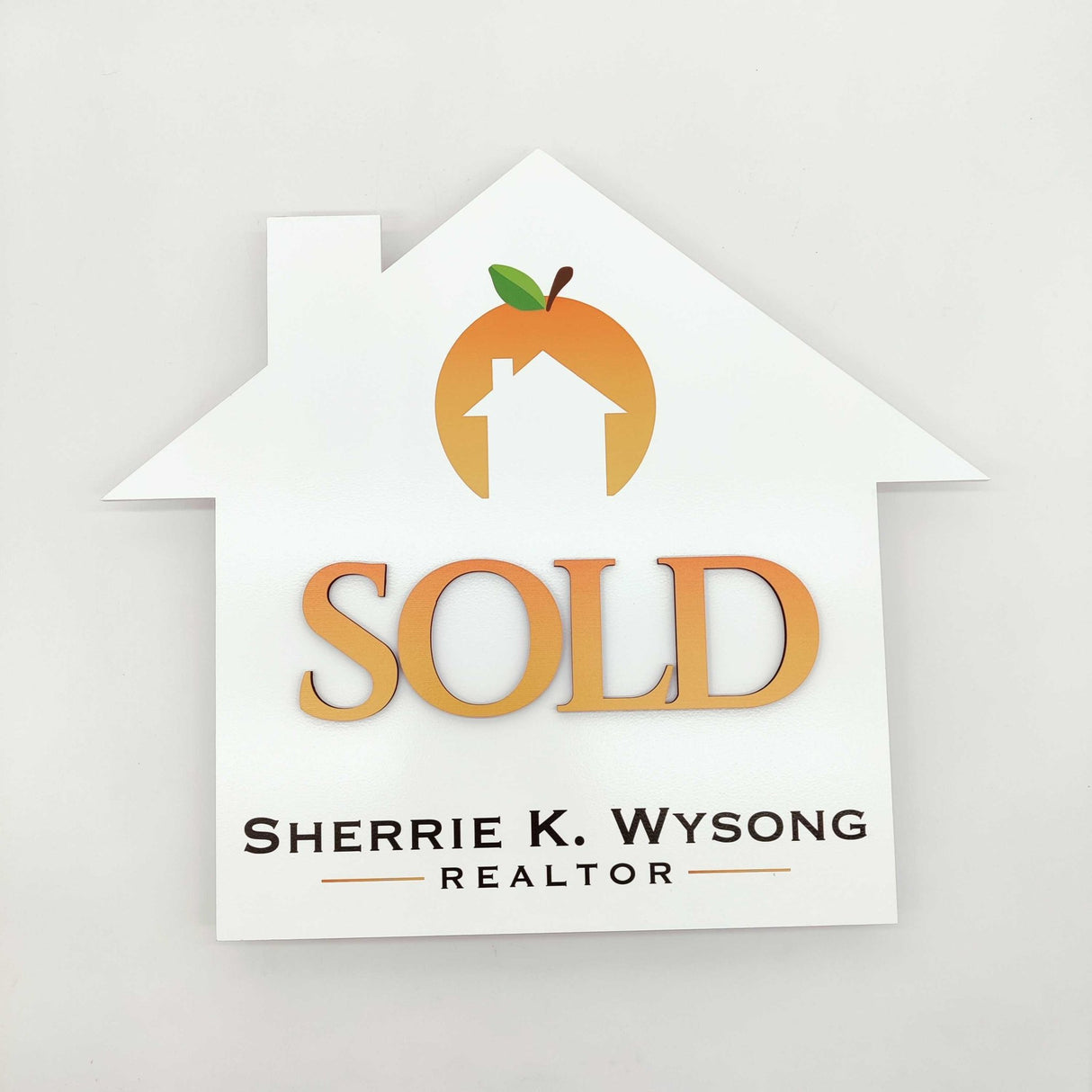 House Shaped Sign «Sold» - Real Estate Store
