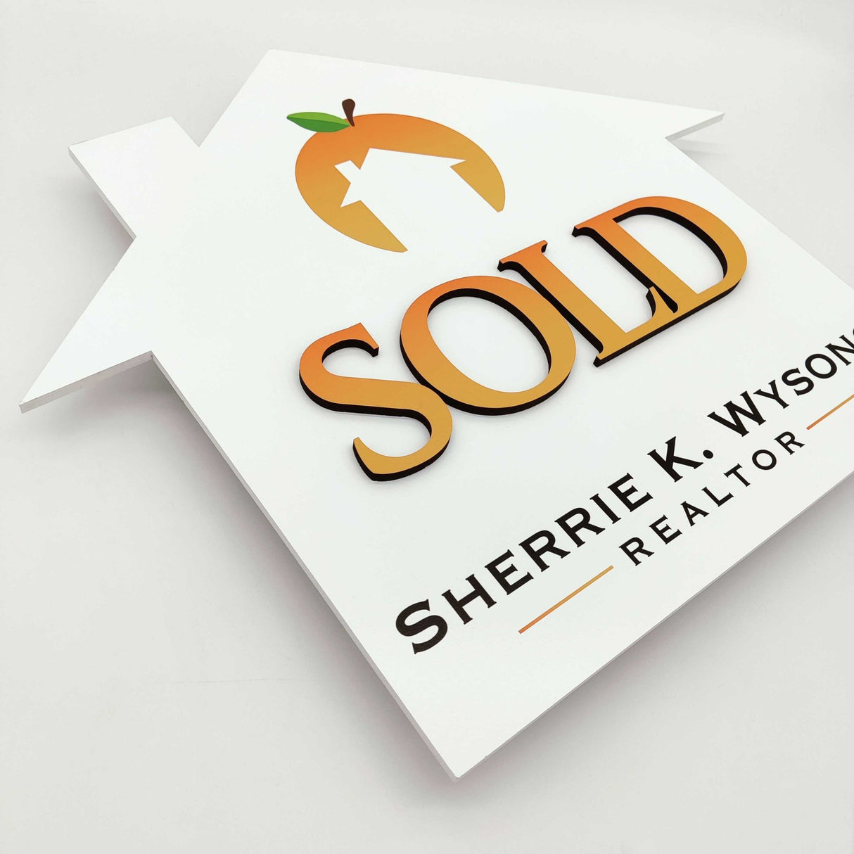 House Shaped Sign «Sold» - Real Estate Store