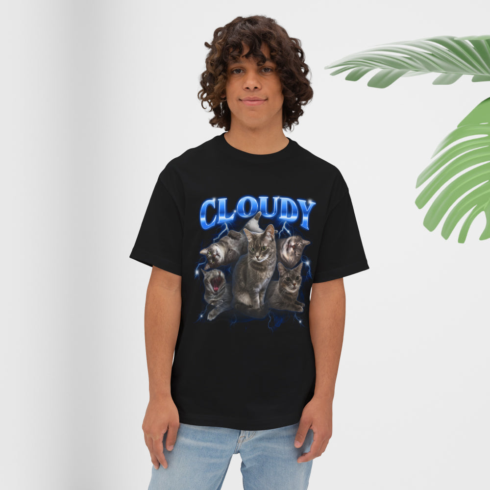 Vintage Pet T-Shirt Custom Dog or Cat Photo & Name