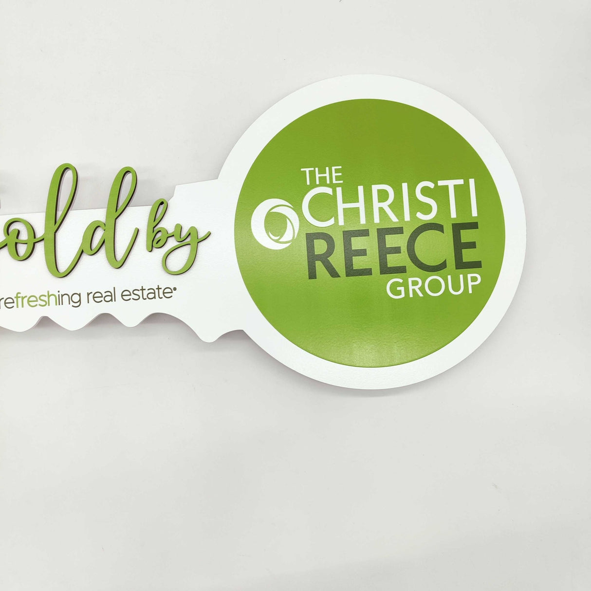 Key Shaped Prop Realtor Sign «Sold by» - Real Estate Store