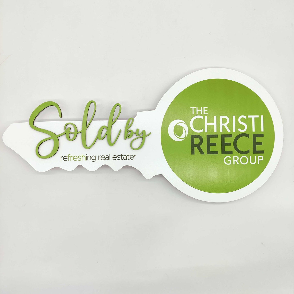 Key Shaped Prop Realtor Sign «Sold by» - Real Estate Store