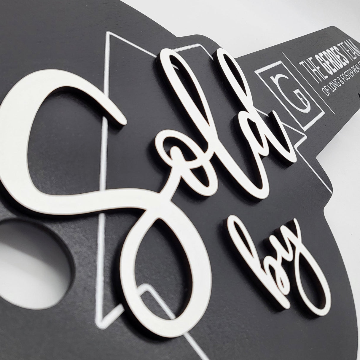 Key Shaped Props Classic Key Sign with House Outline - Real Estate Store