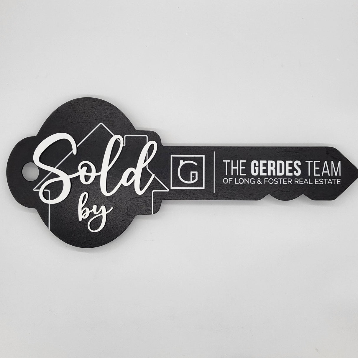 Key Shaped Props Classic Key Sign with House Outline - Real Estate Store