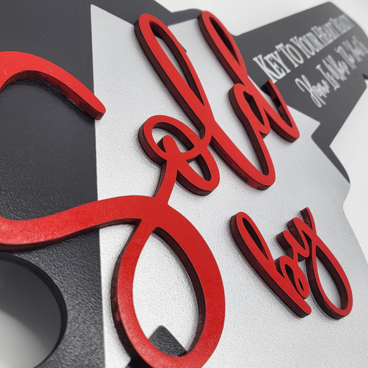 Key Shaped Props Classic Key Sign with Sold By in Red - Real Estate Store