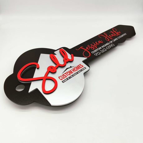 Key Shaped Props Classic «Sold» Key Sign for Realtor - Real Estate Store