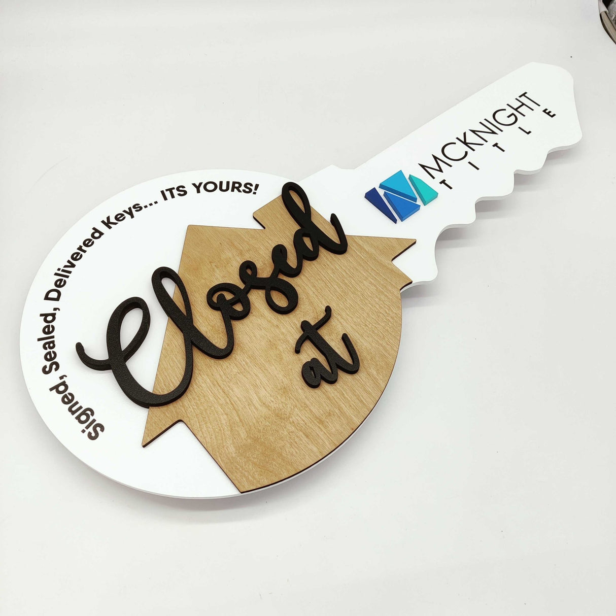 Key Shaped Props «Closed at» Realtor Closed Sign - Real Estate Store