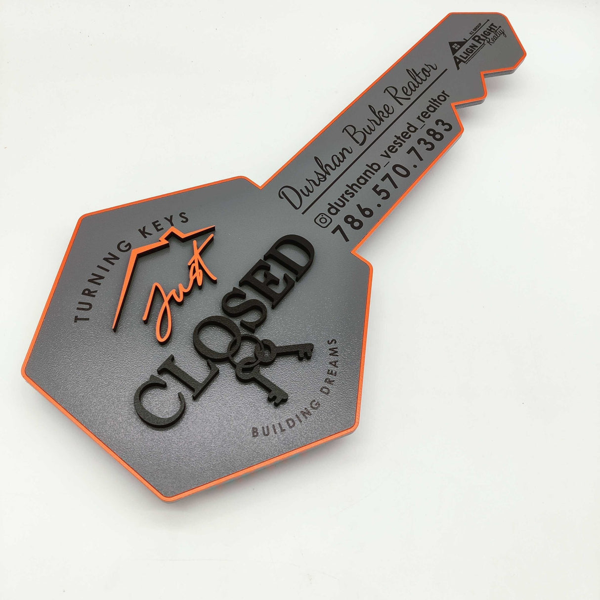 Key Shaped Props Just Closed Realtor Sign - Real Estate Store