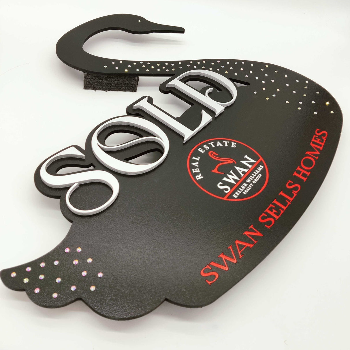 Key Shaped Props Personalized Sign Featuring Authentic Rhinestones - Ideal Gift for Realtors - Real Estate Store