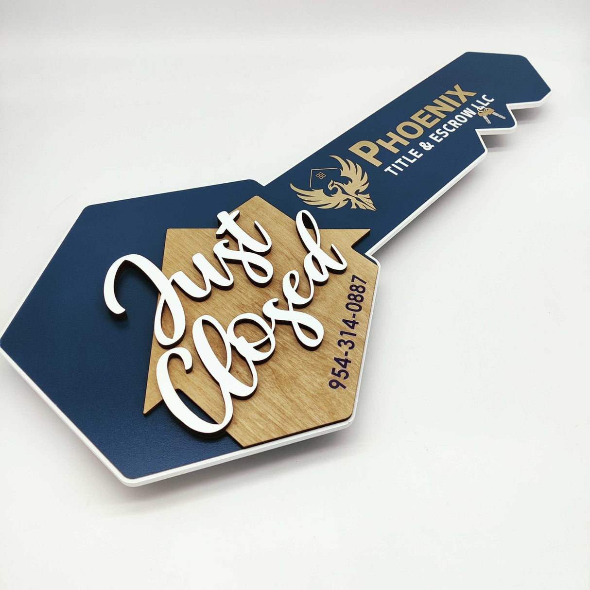 Key Shaped Sign Props «Just Closed» for Real Estate - Real Estate Store
