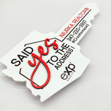 Key Shaped Sign "Said Yes To The Address" - Real Estate Store