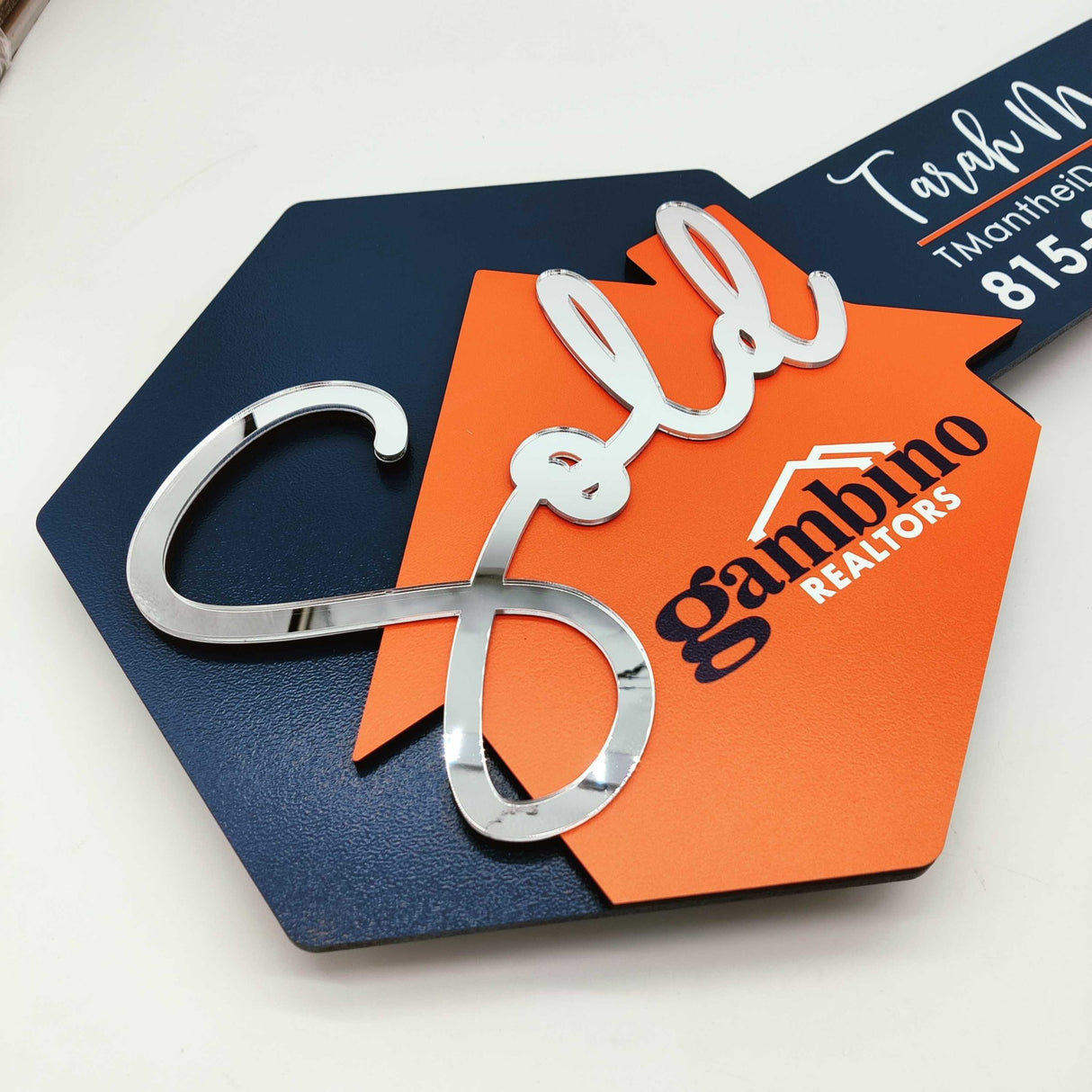 Key Shaped Sold Sign - Real Estate Store