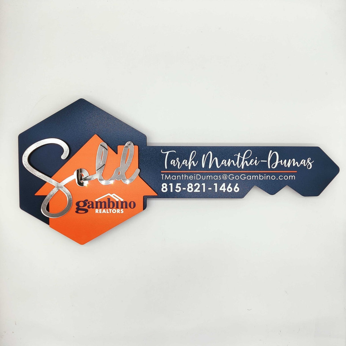 Key Shaped Sold Sign - Real Estate Store