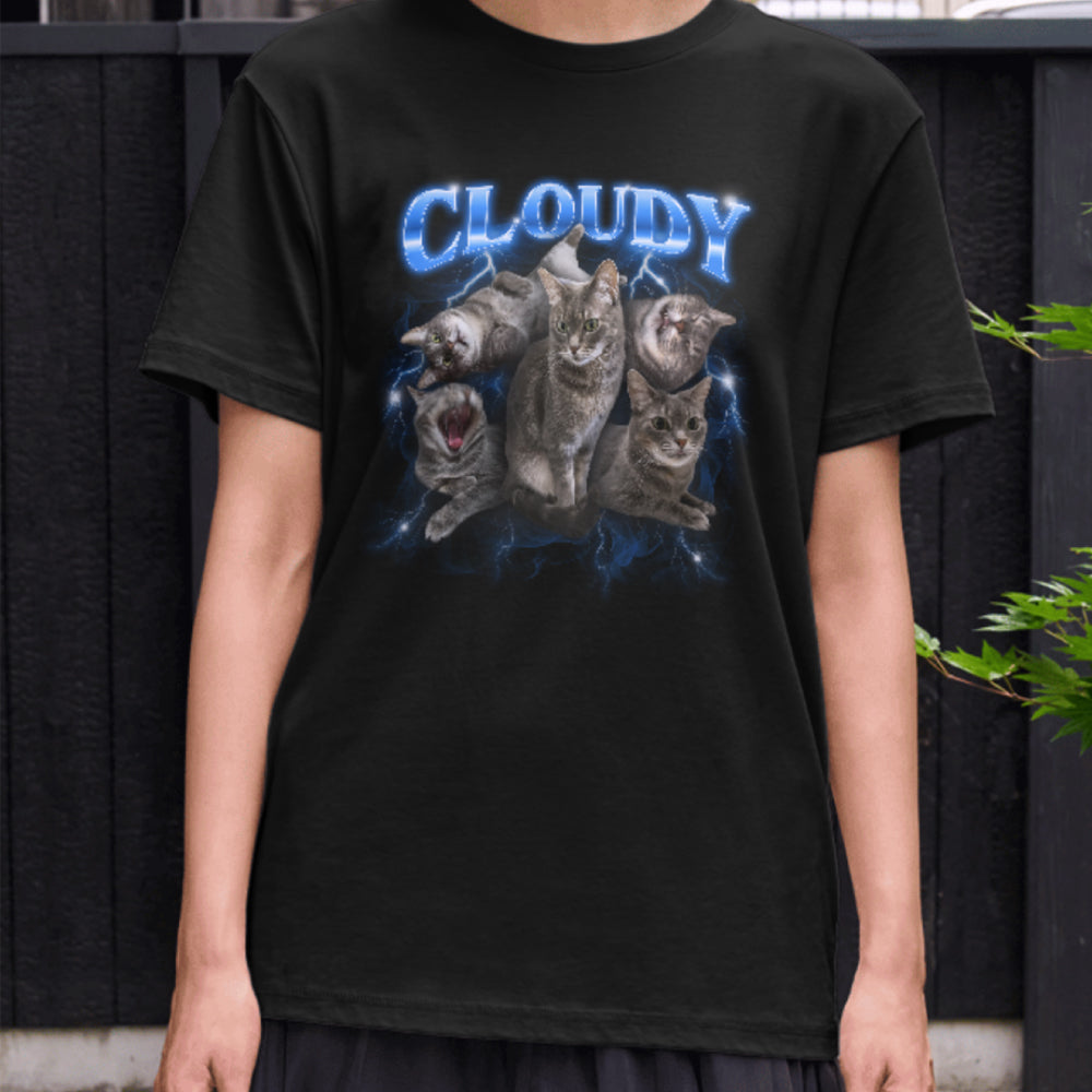 Vintage Pet T-Shirt Custom Dog or Cat Photo & Name