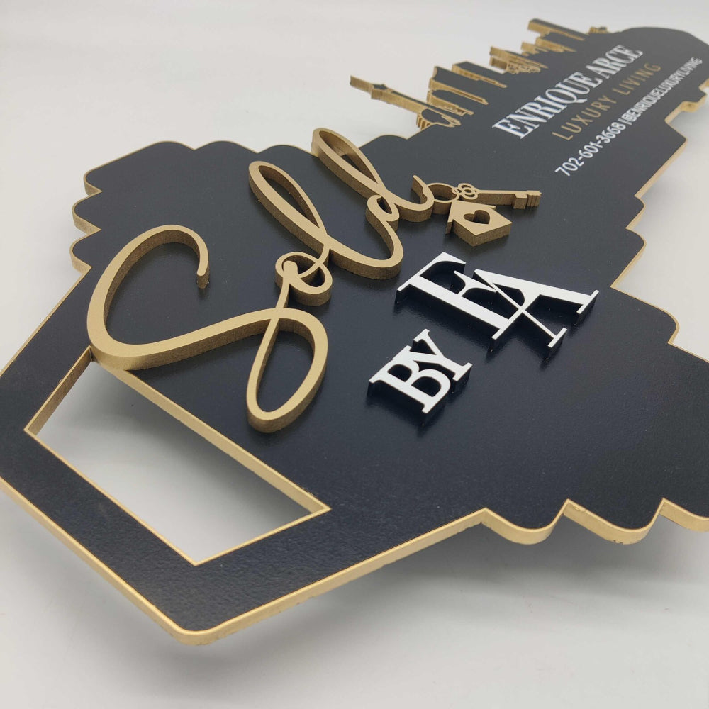 Black and Gold "Skyline" sign