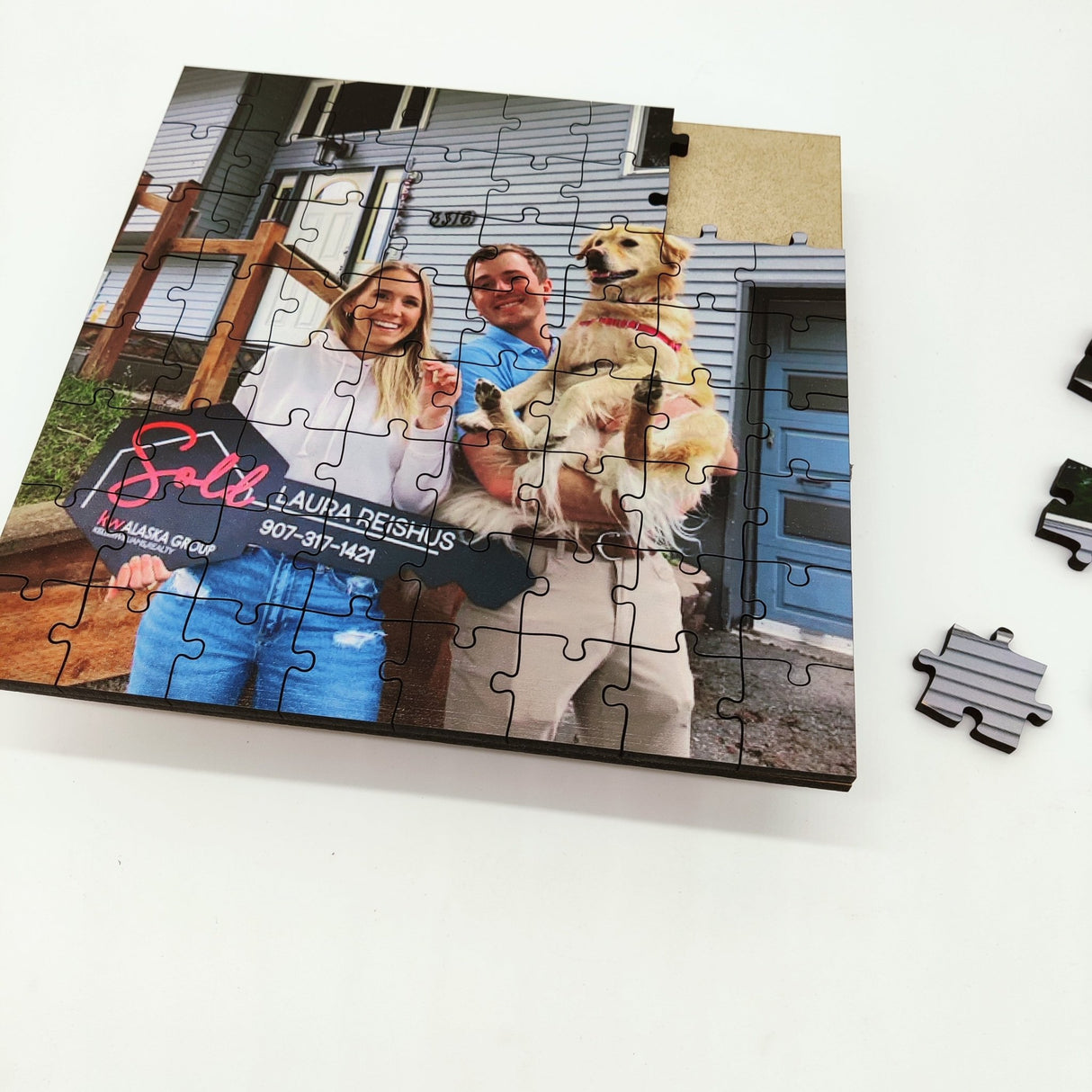 Personalized Wooden Puzzle Gift - Real Estate Store