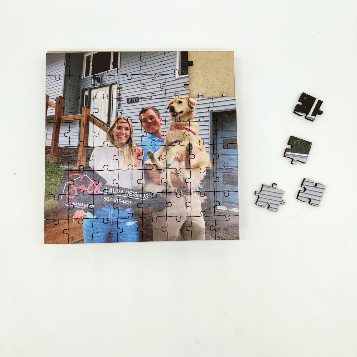 Personalized Wooden Puzzle Gift - Real Estate Store