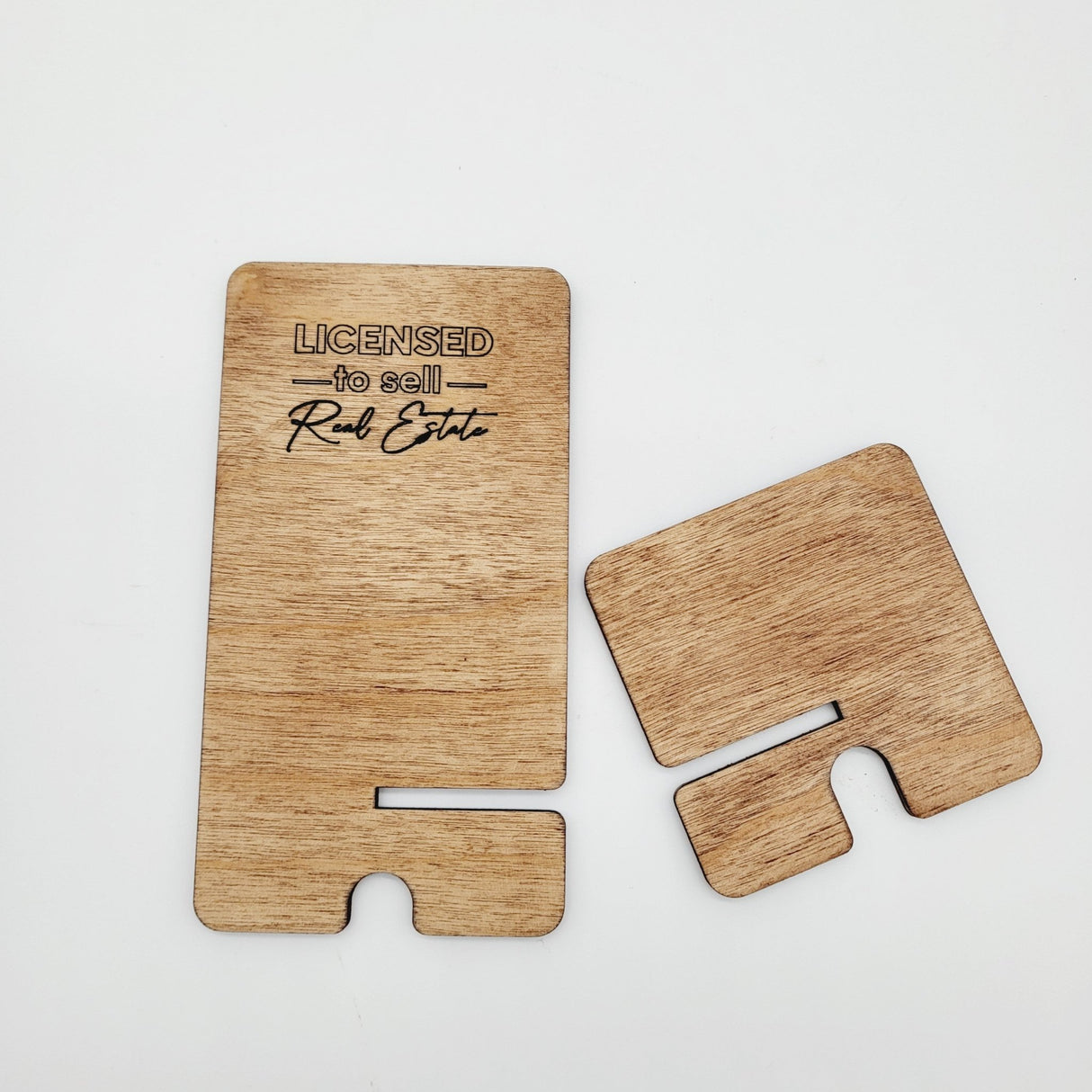 Phone Stand with text «Licensed to Sell Real Estate» - Real Estate Store