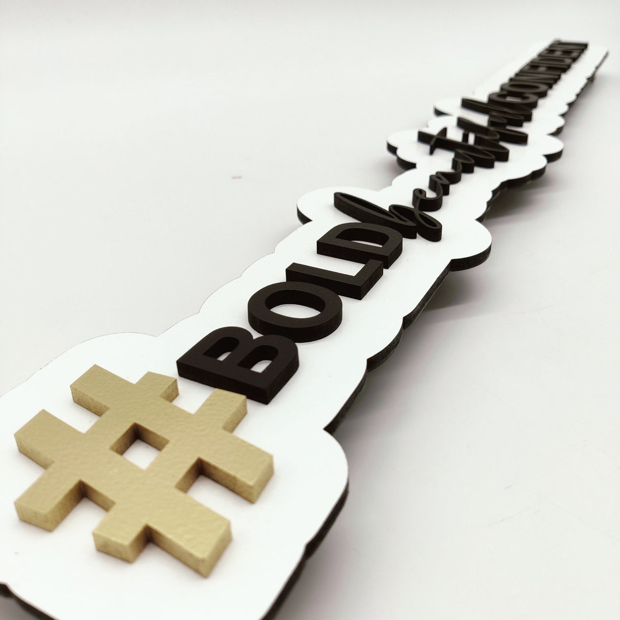 Printed Hashtag «3D Hashtag» Sign - Real Estate Store