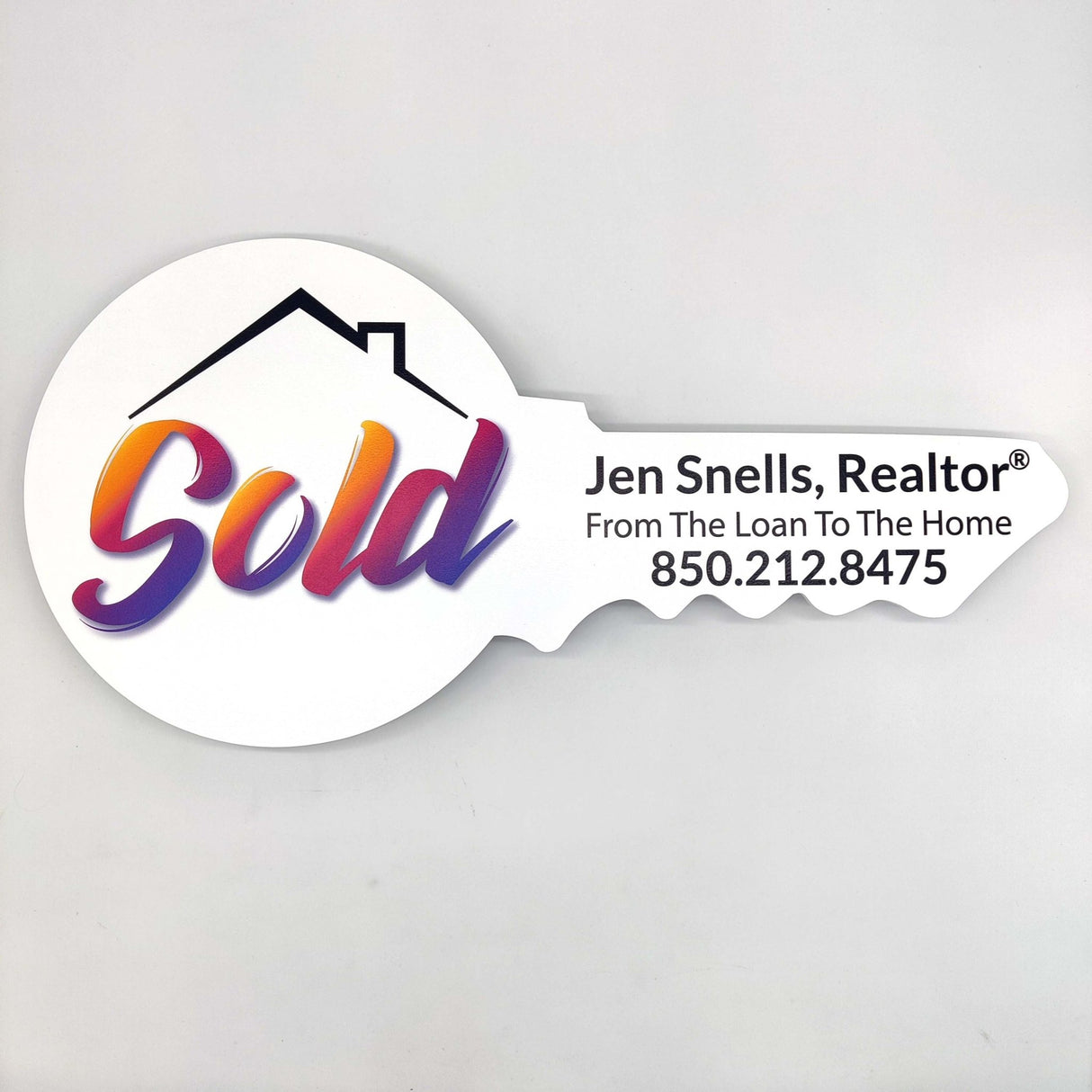 Printed Round Key Shaped Prop - Real Estate Store