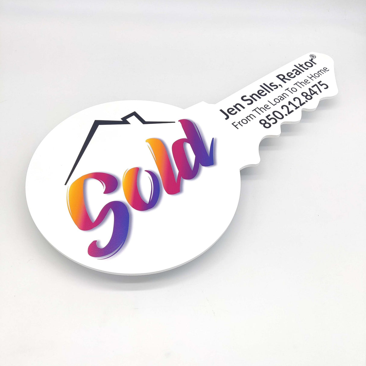 Printed Round Key Shaped Prop - Real Estate Store