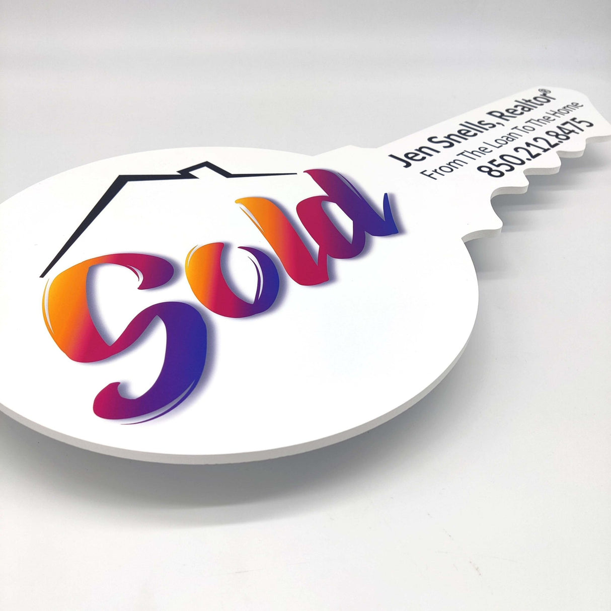 Printed Round Key Shaped Prop - Real Estate Store