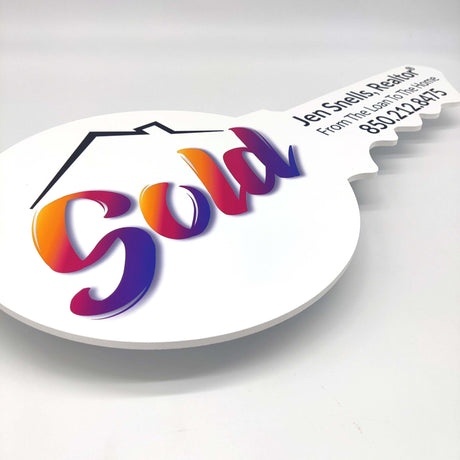 Printed Round Key Shaped Prop - Real Estate Store