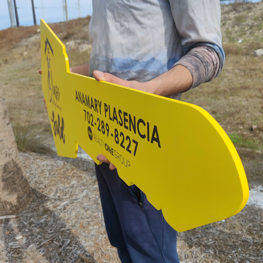 Yellow Sign For 1st Class Realty