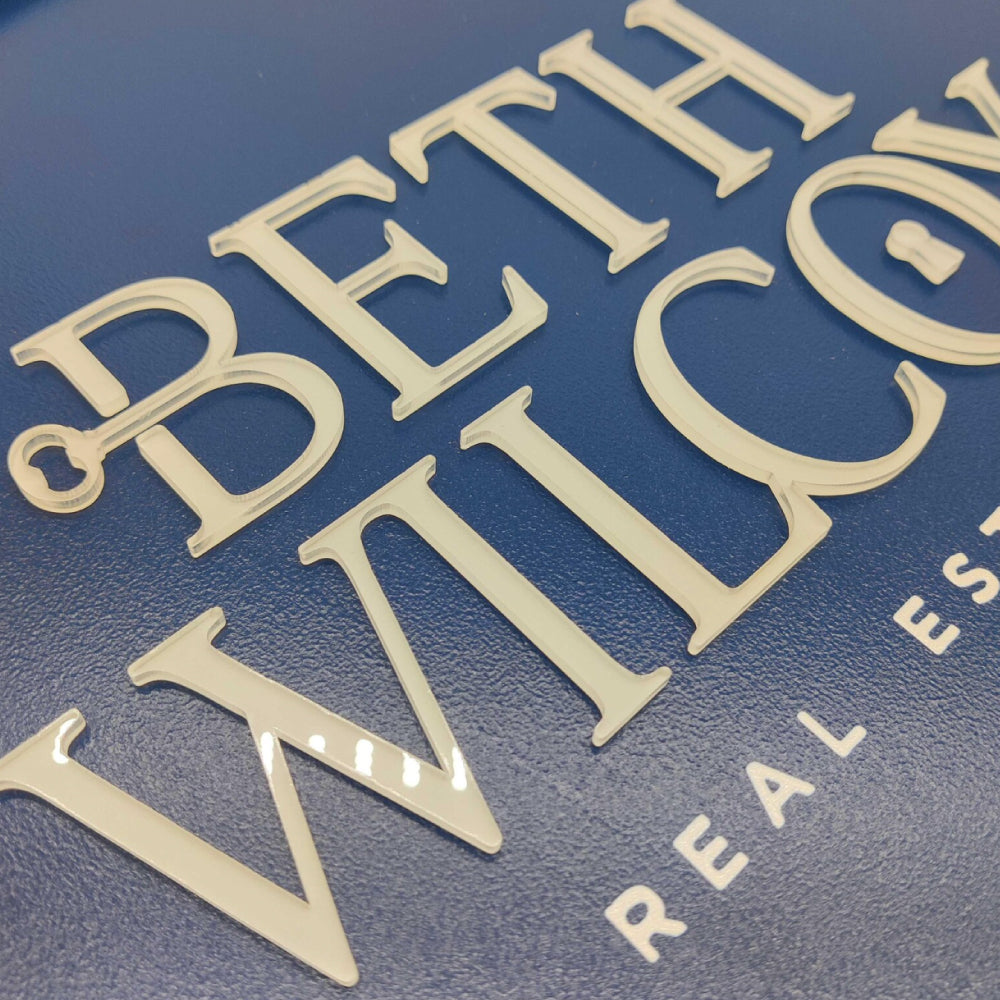 Closing Photo Prop Classic Sign with Mirrored Elements