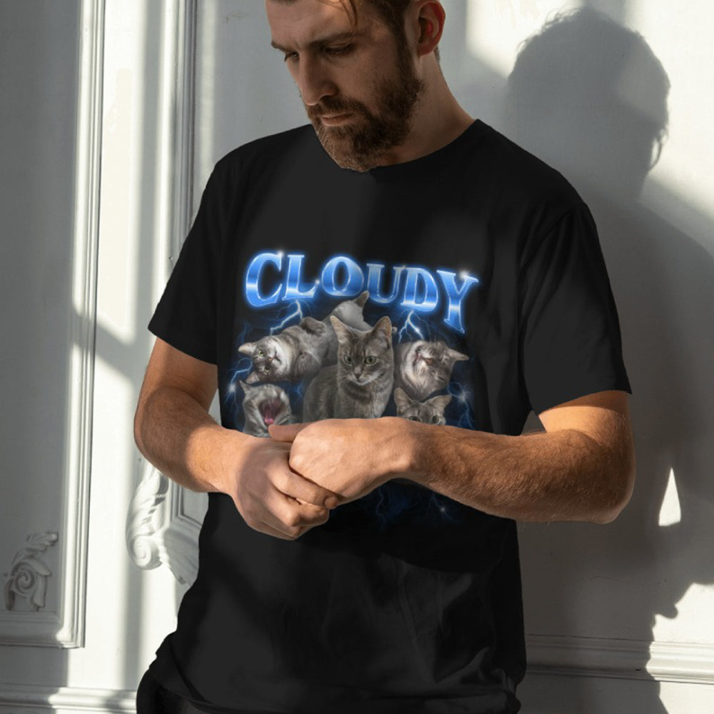 Vintage Pet T-Shirt Custom Dog or Cat Photo & Name