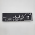 Rectangle Shaped Prop Sign «Sold» - Real Estate Store