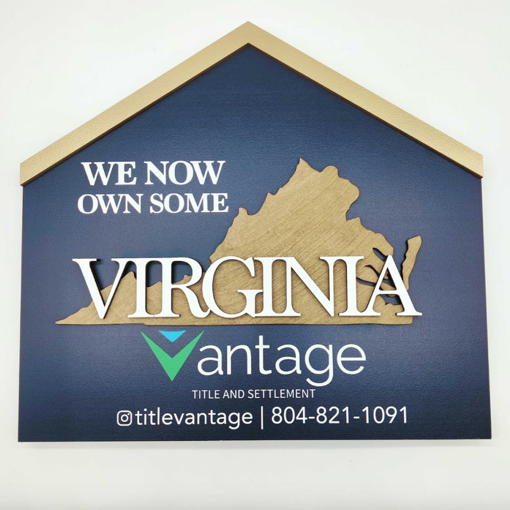Closed House with USA State Virginia