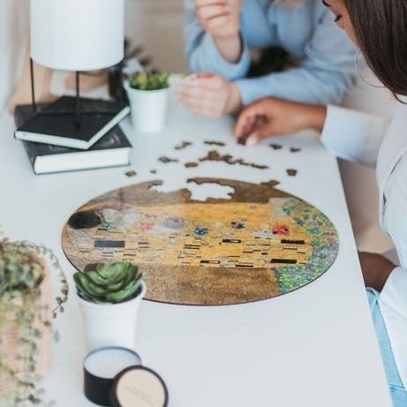 Round Custom Wooden Puzzle - Real Estate Store