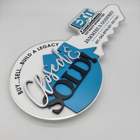 Round Shaped Closed & Sold Sign - Real Estate Store