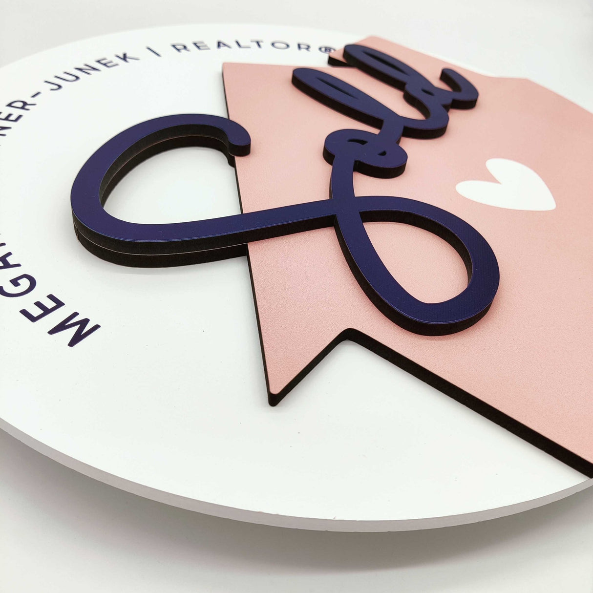 Round Shaped Sign Black "Sold" - Real Estate Store