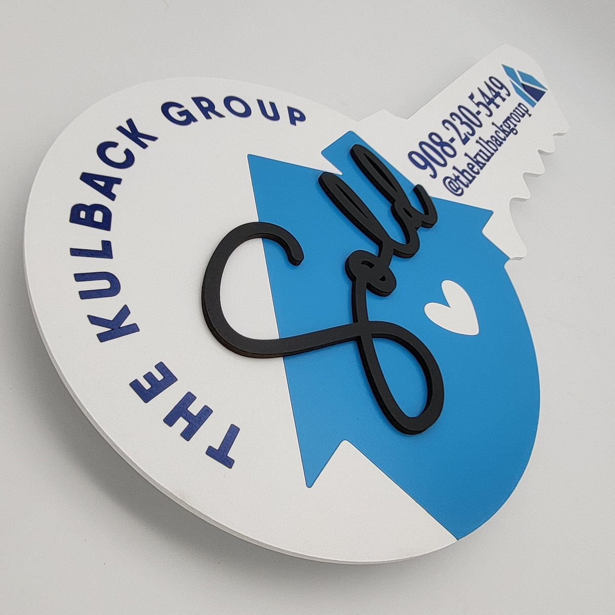 Round Shaped «Sold» Round Real Estate Agent Key Sign - Real Estate Store