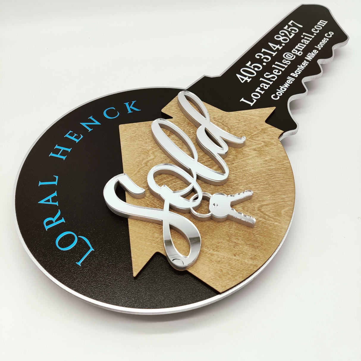 Round Shaped Sold Silver Sign - Real Estate Store