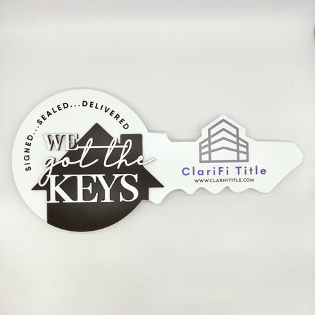 Round Shaped «We got the keys» Realtor Sign - Real Estate Store