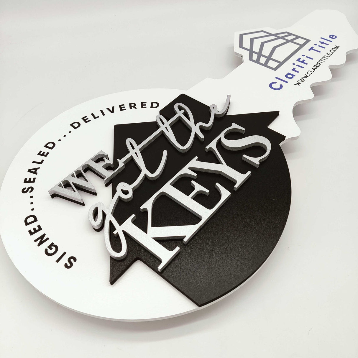 Round Shaped «We got the keys» Realtor Sign - Real Estate Store