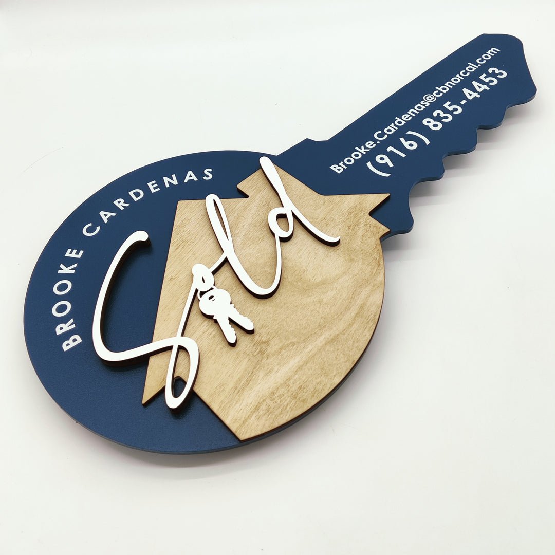 Round Shaped «We've Got The Keys» Round Key Sign - Real Estate Store