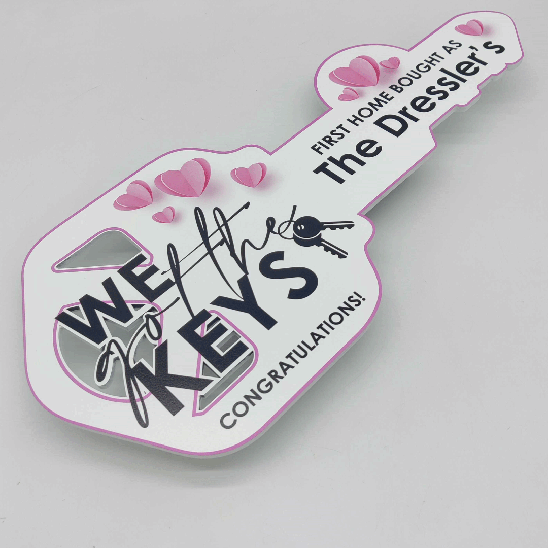 We got the keys with cute hearts