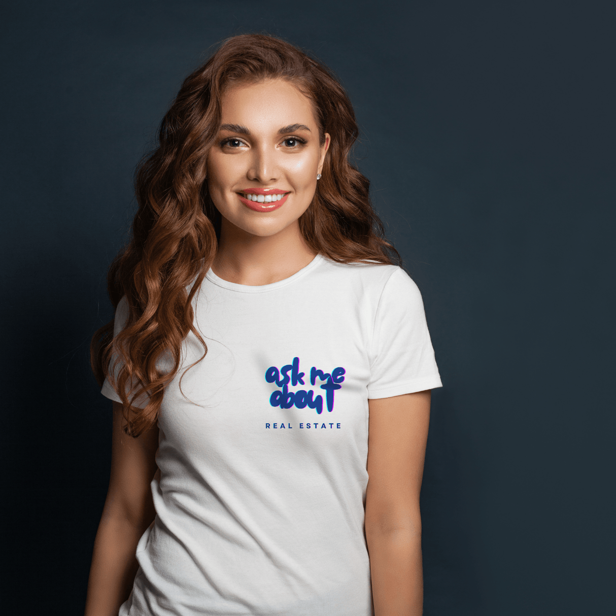 T-shirt with Print «Ask me about Real Estate» - Real Estate Store