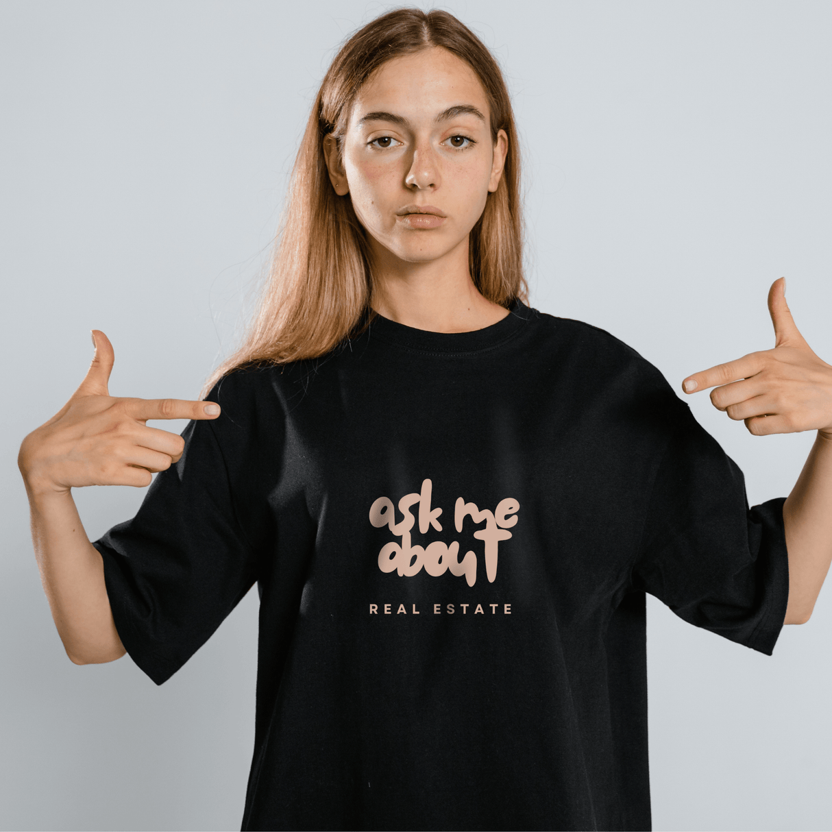 T-shirt with Print «Ask me about Real Estate» - Real Estate Store