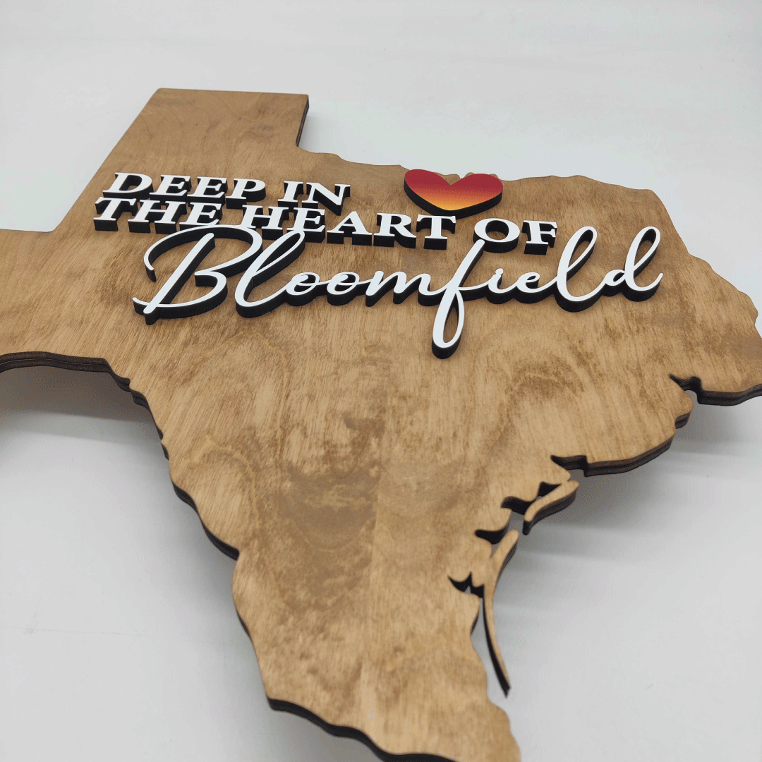 Deep in the heart of Bloomfield Texas Sign