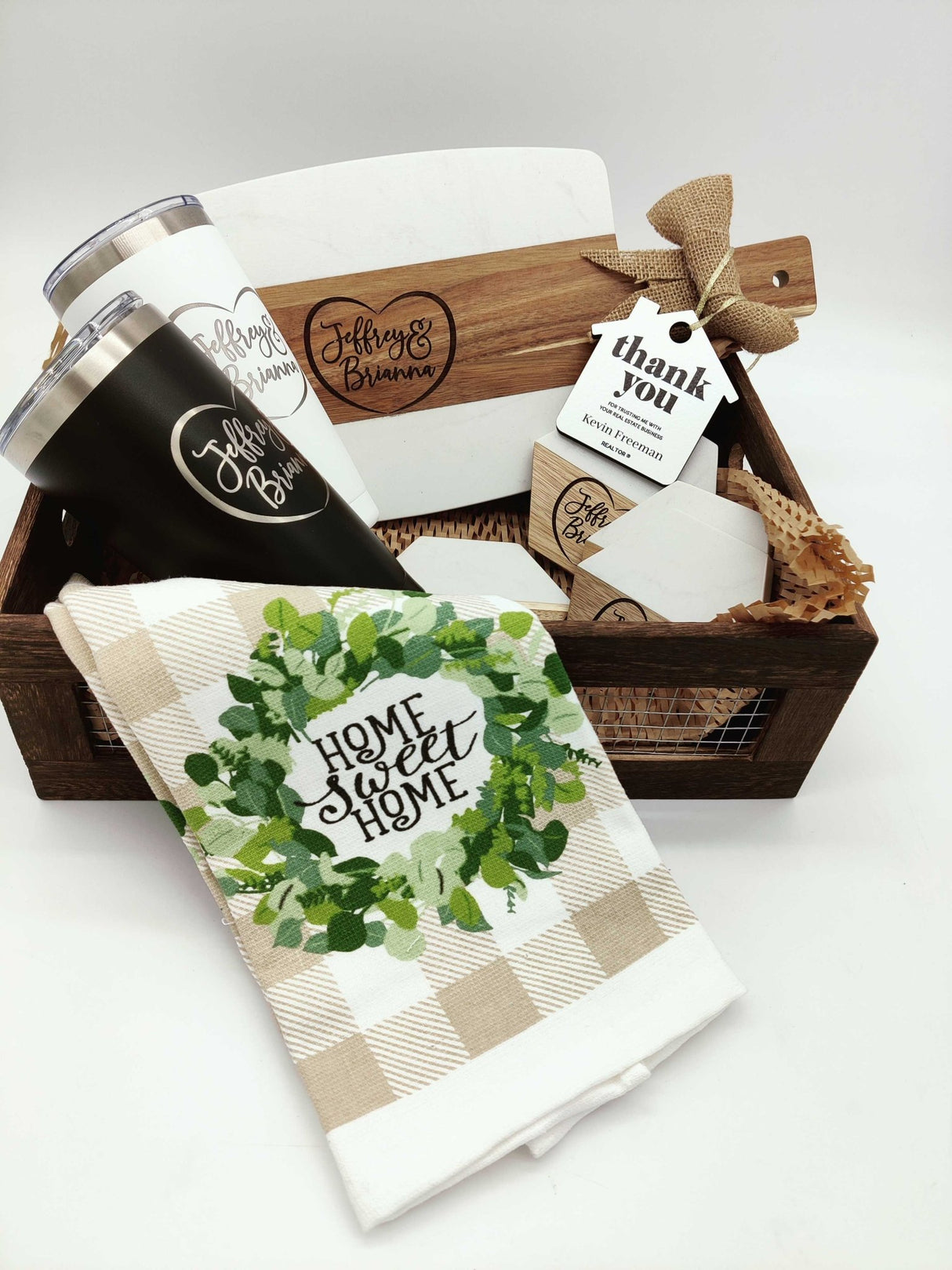 «Thank you» wood custom tag - Real Estate Store