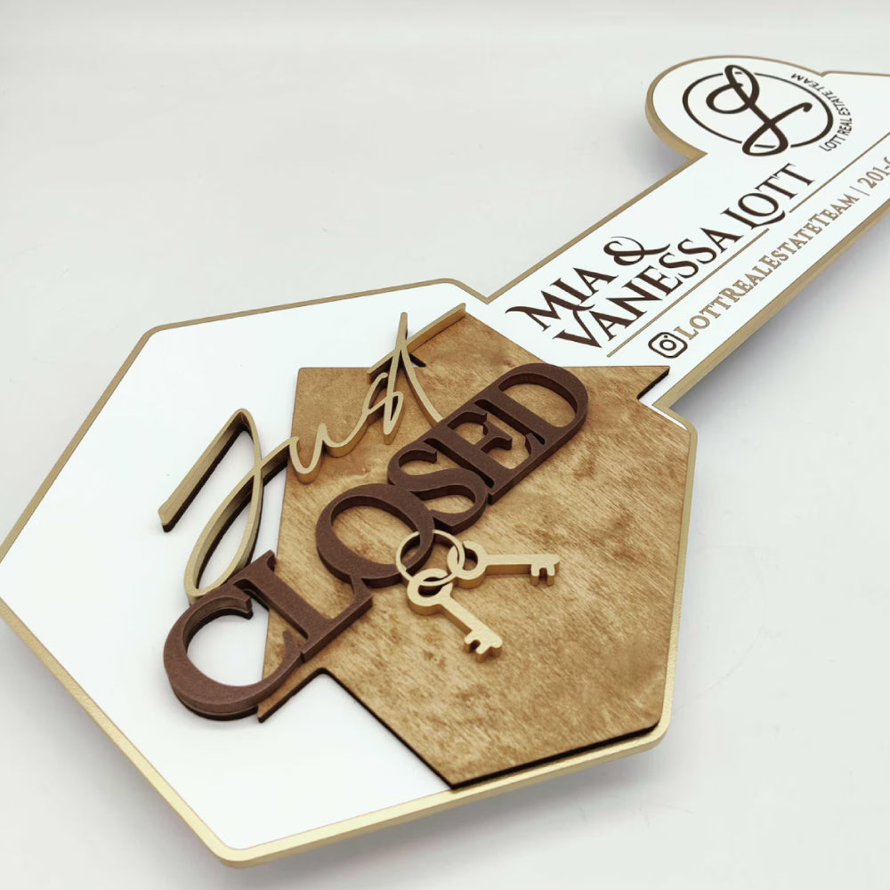 Just Closed Realtor Sign with Bronze & Logo