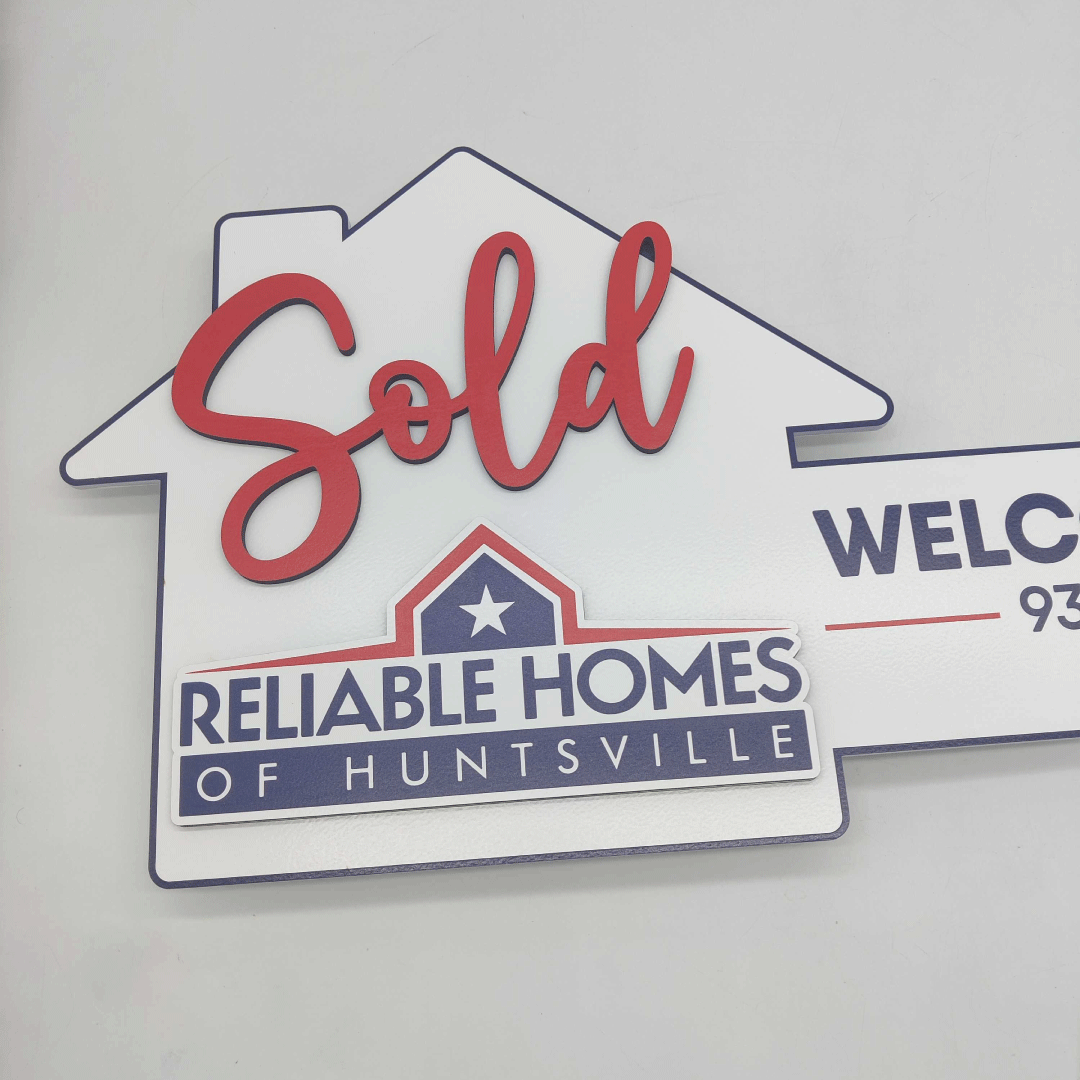 Welcome Home & Sold Key Sign