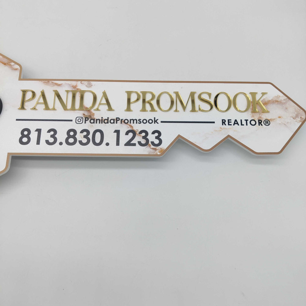 Marble & Mirrored gold Sign