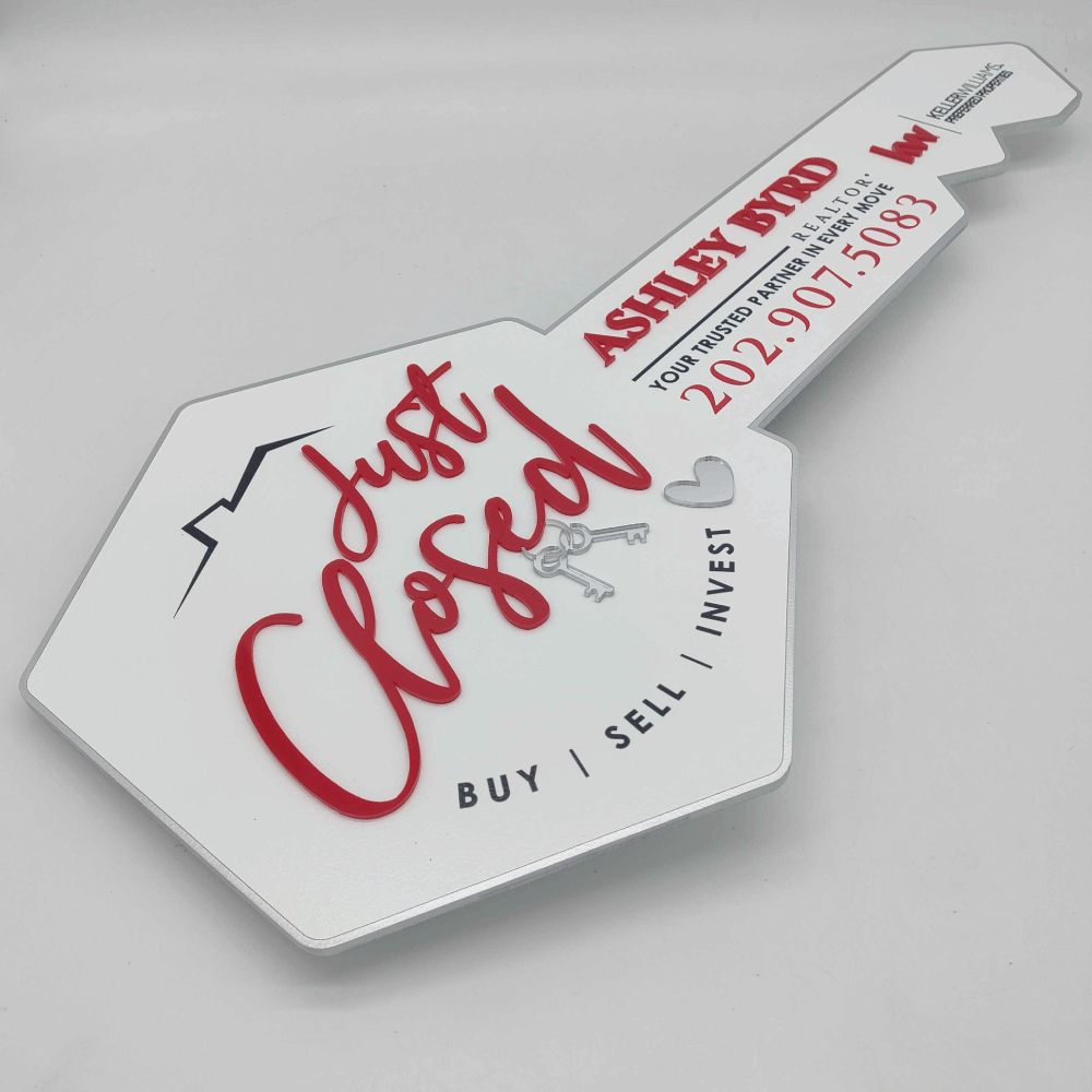 Just Closed sign "Ashely Byrd"